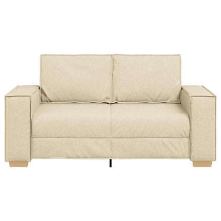 2-personers sofa cremefarvet 160x78x84 cm stof