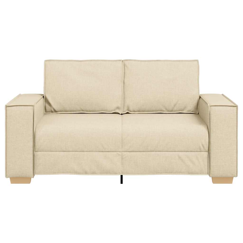 2-personers sofa cremefarvet 120 cm stof