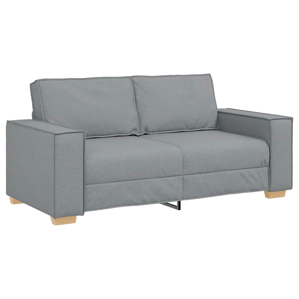 2-personers sofa lysegrå 140 cm stof