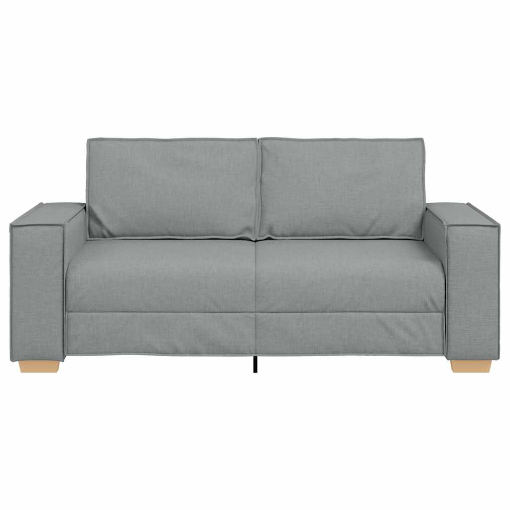 2-personers sofa lysegrå 140 cm stof