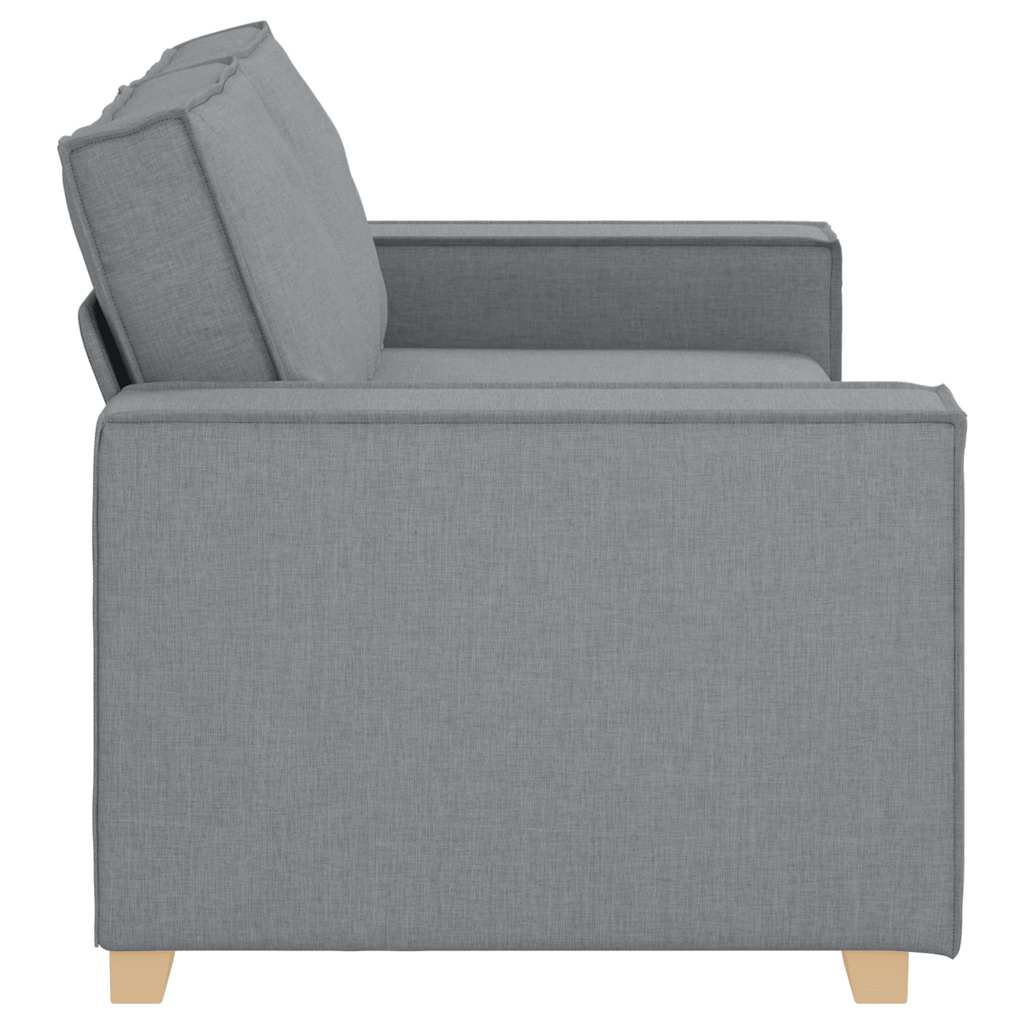 2-personers sofa lysegrå 140 cm stof