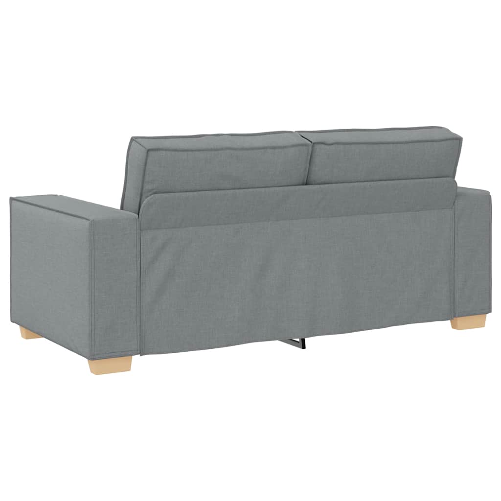 2-personers sofa lysegrå 140 cm stof