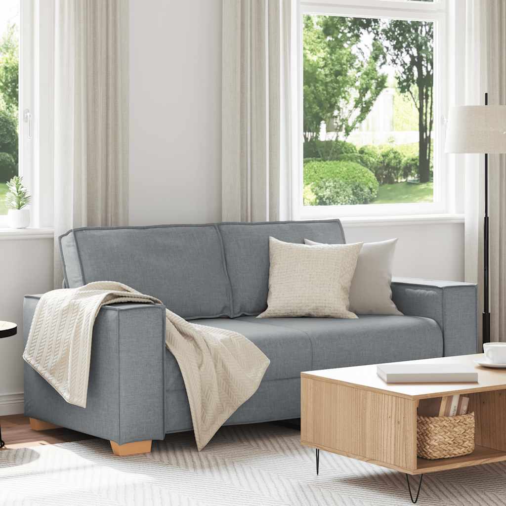 2-personers sofa lysegrå 180x78x84 cm stof billede