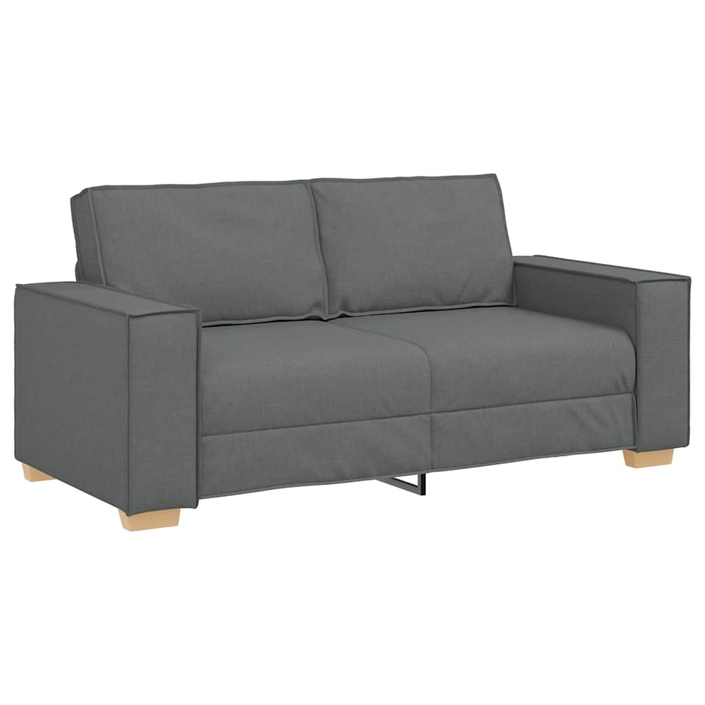 2-personers sofa mørkegrå 140 cm stof