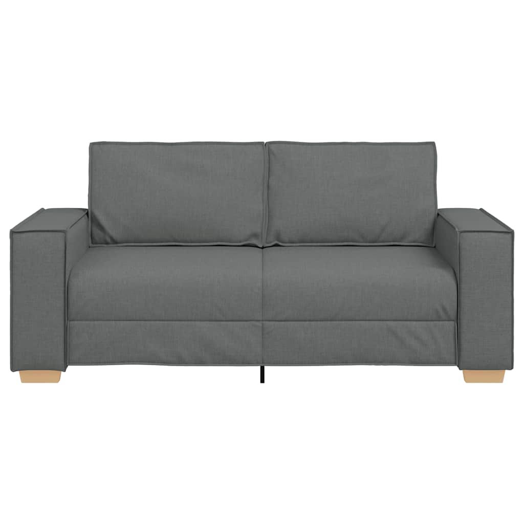 2-personers sofa mørkegrå 140 cm stof