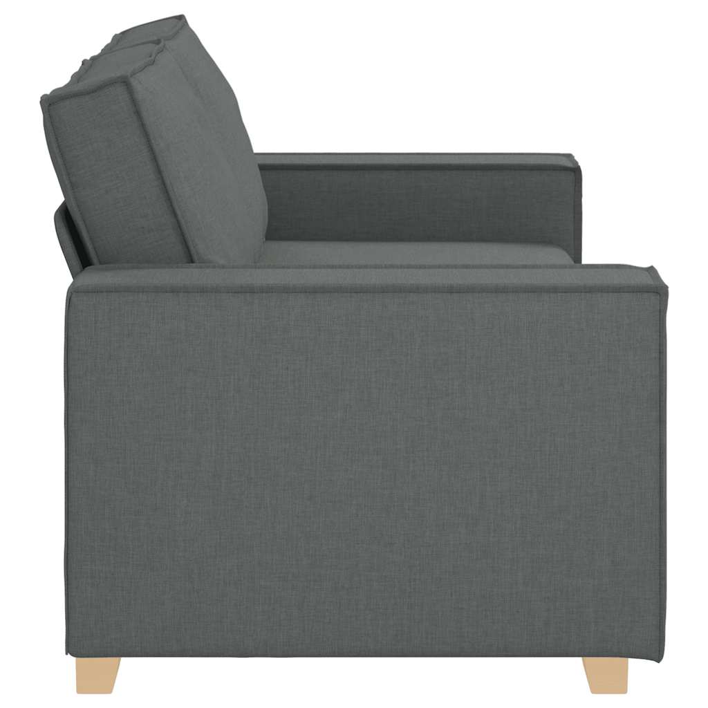 2-personers sofa mørkegrå 140 cm stof