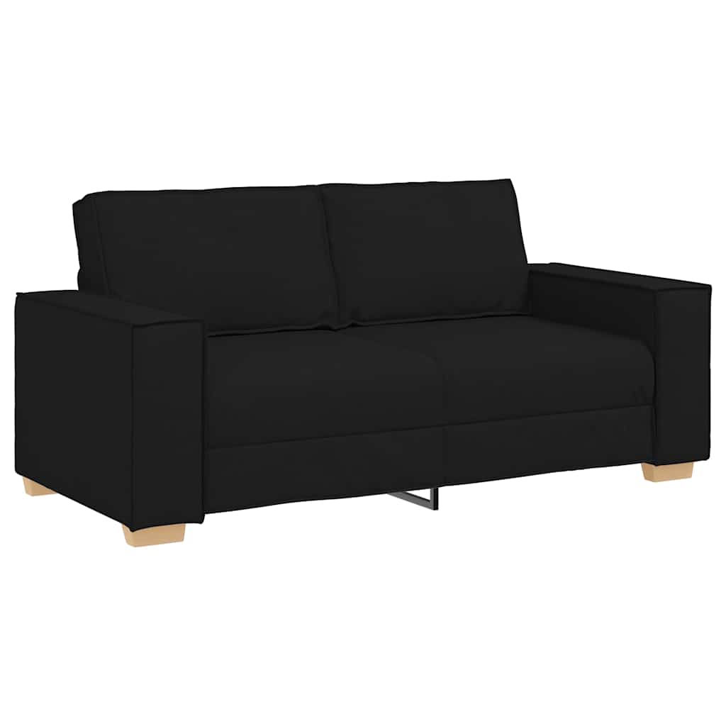 2-personers sofa sort 140 cm stof