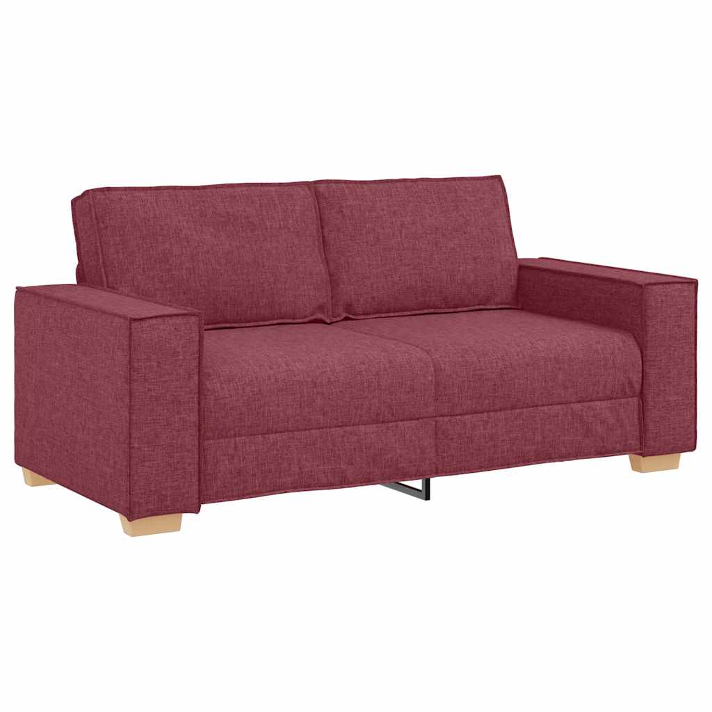 2-personers sofa vinrød 140 cm stof