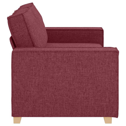 2-personers sofa vinrød 180x78x84 cm stof
