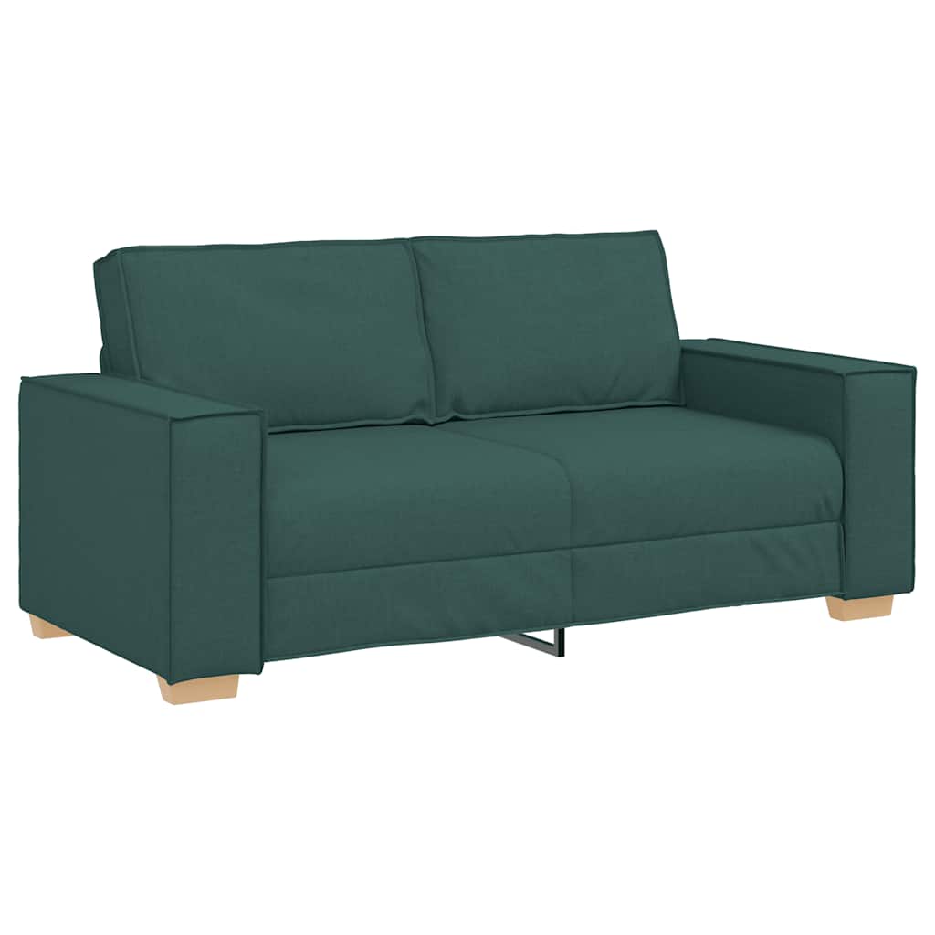 2-personers sofa mørkegrøn 140 cm stof