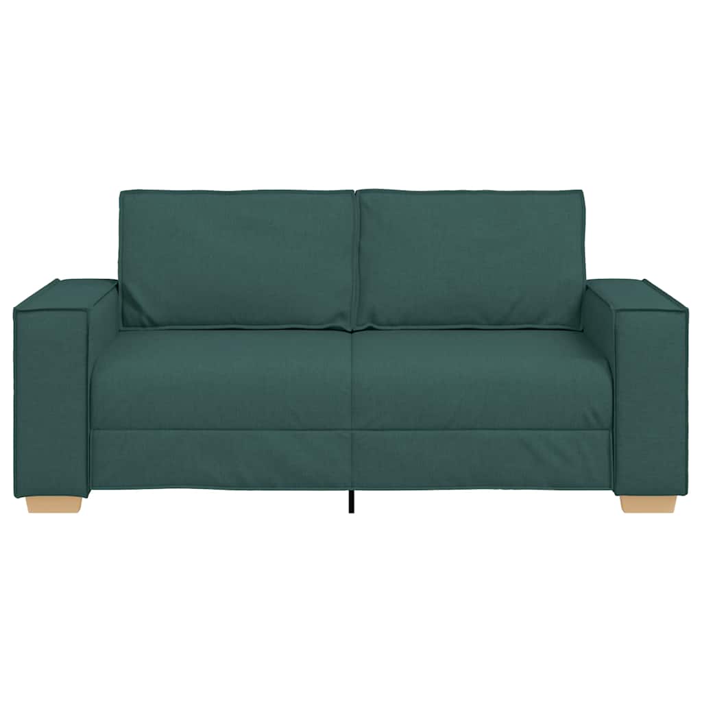 2-personers sofa mørkegrøn 140 cm stof