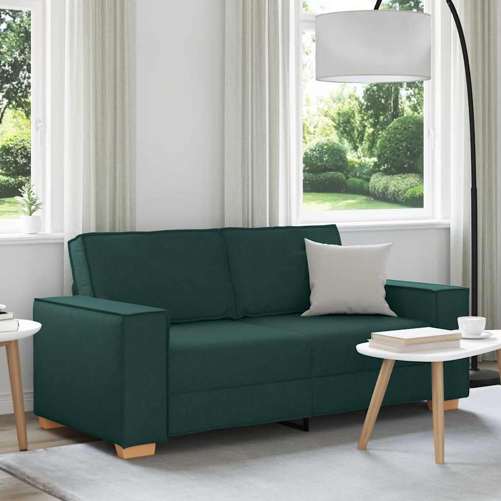 vidaXL 2-personers sofa mørkegrøn 180x78x84 cm stof