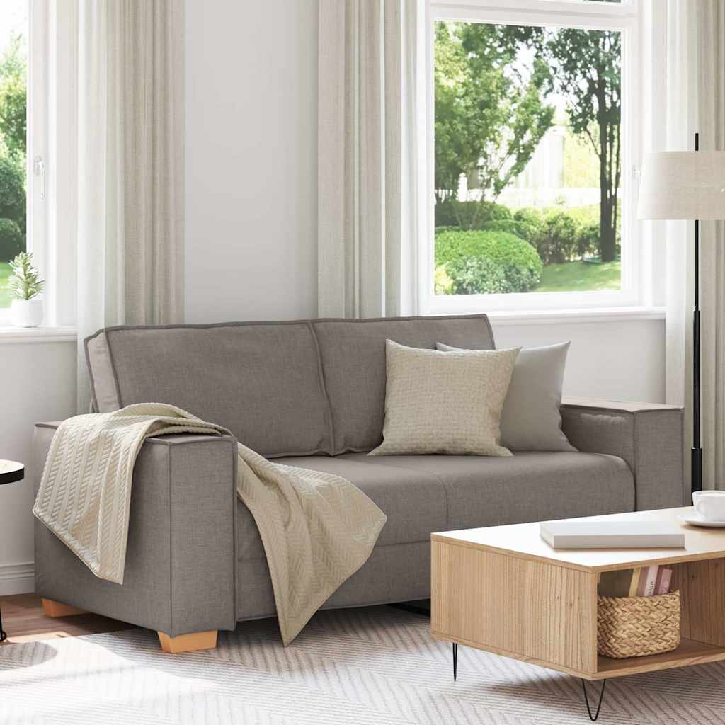 vidaXL 2-personers sofa taupe 180x78x84 cm stof