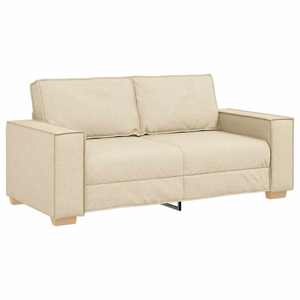 2-personers sofa cremefarvet 140 cm stof