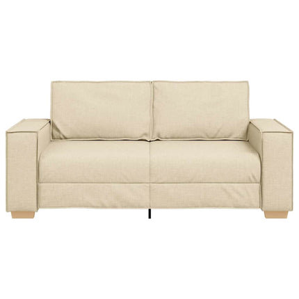 2-personers sofa cremefarvet 180x78x84 cm stof