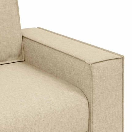 2-personers sofa cremefarvet 180x78x84 cm stof