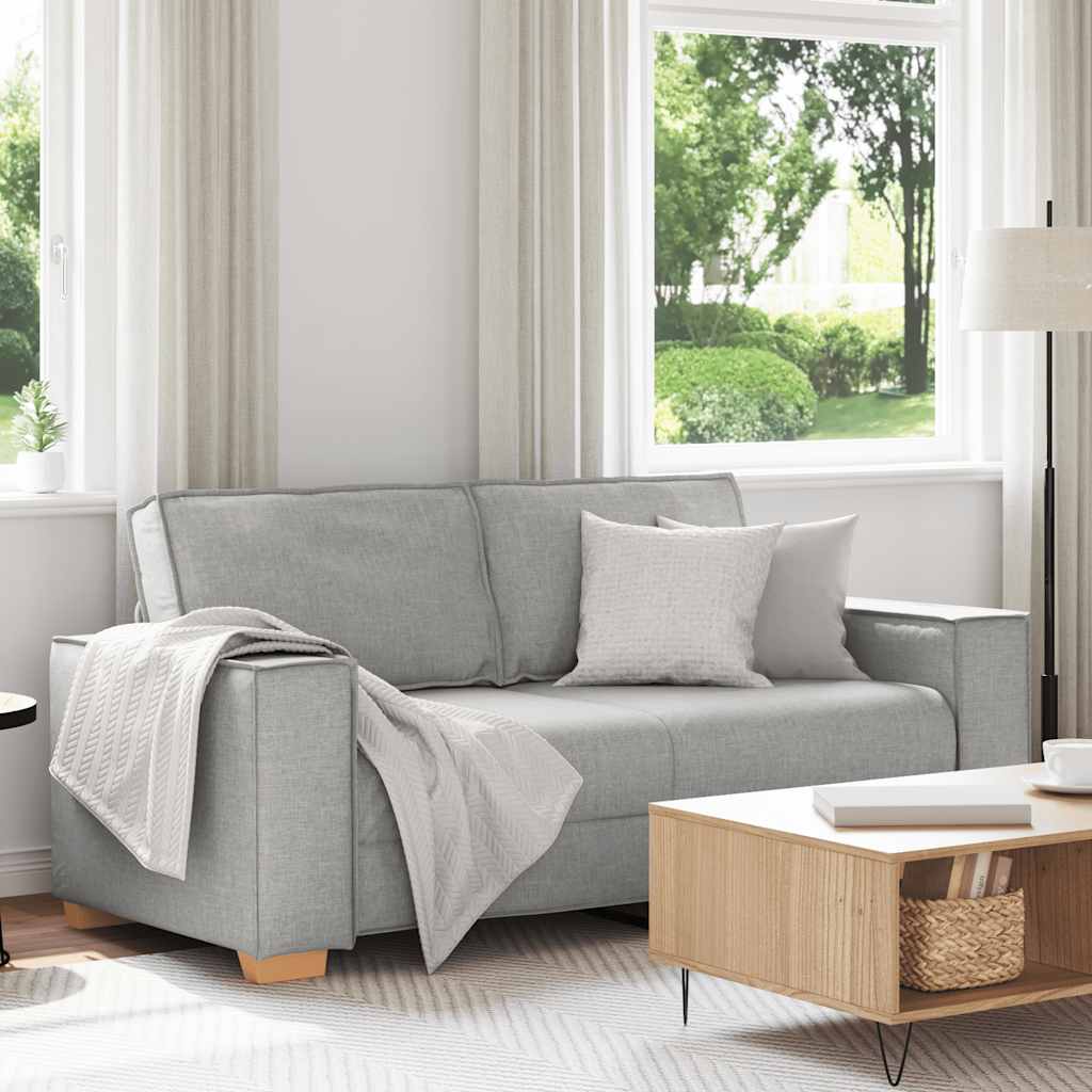 2-personers sofa skygrå 180x78x84 cm stof billede