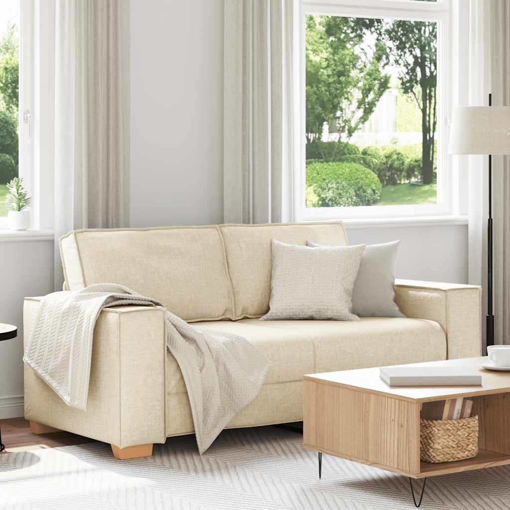 2-personers sofa i linned - 180×78×84 cm, hørfarvet