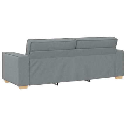 3-personers sofa lysegrå 220x78x84 cm stof