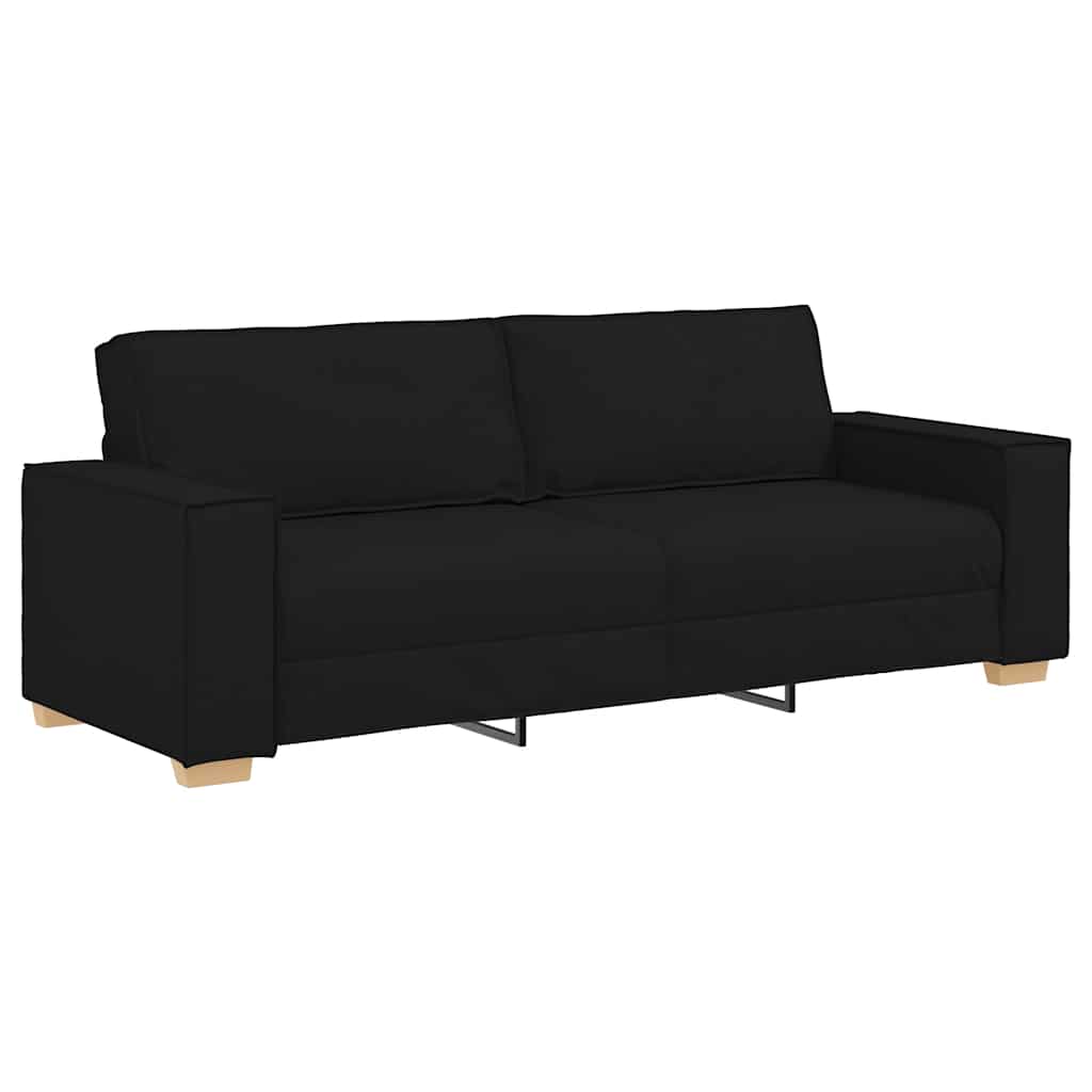 3-personers sofa sort 180 cm stof