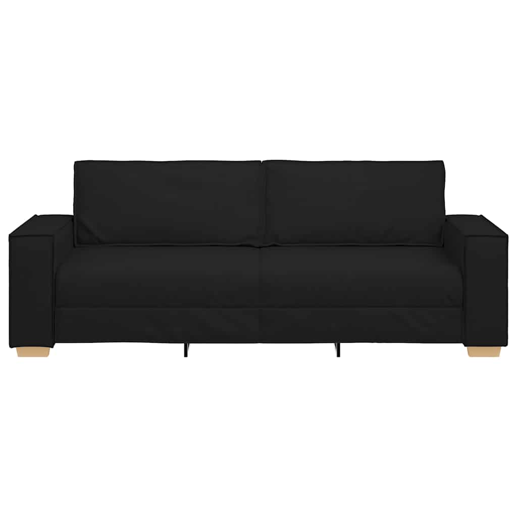 3-personers sofa sort 180 cm stof