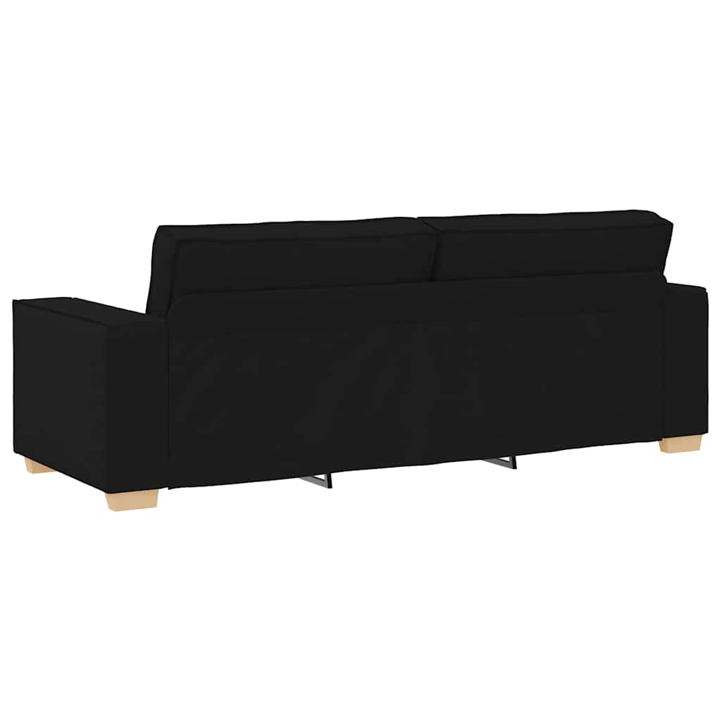 3-personers sofa sort 180 cm stof