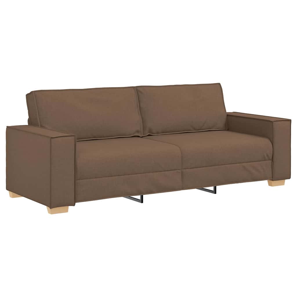3-personers sofa brun 180 cm stof