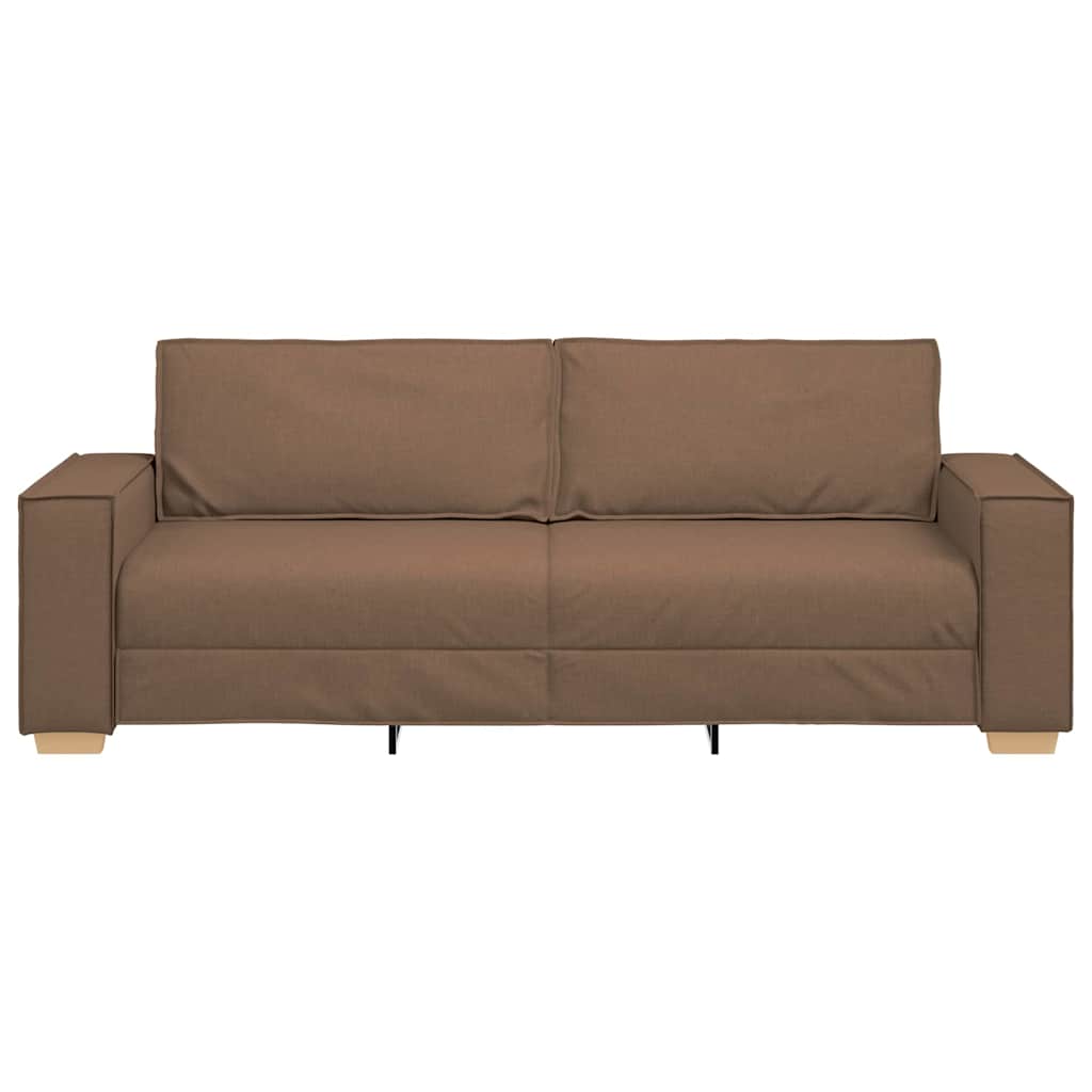 3-personers sofa brun 180 cm stof