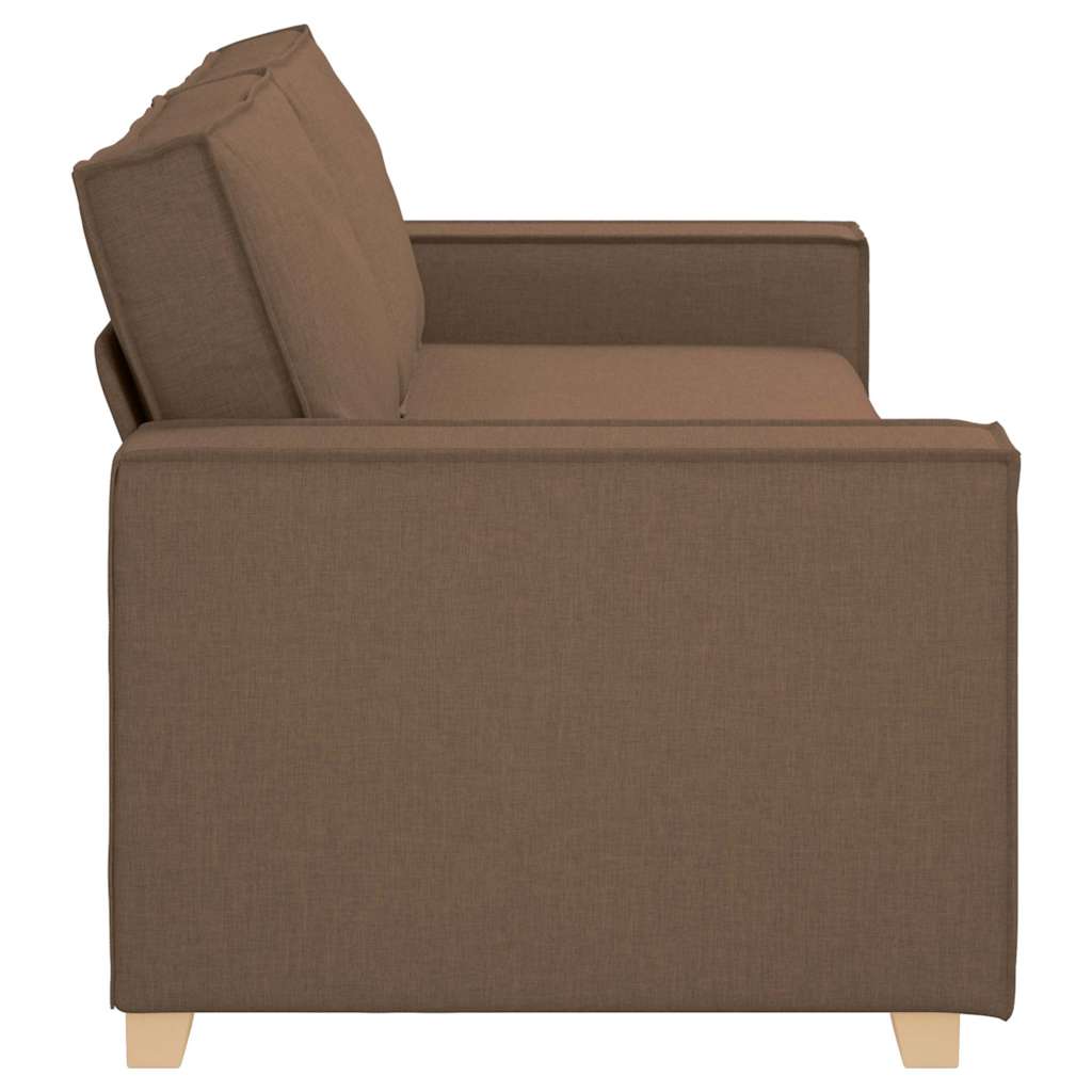 3-personers sofa brun 180 cm stof