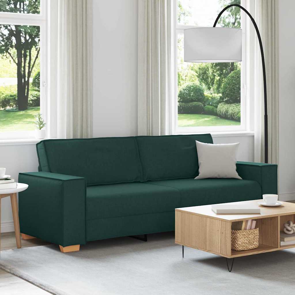 Sofa Mørkegrøn 220 x 78 x 84 cm Stof