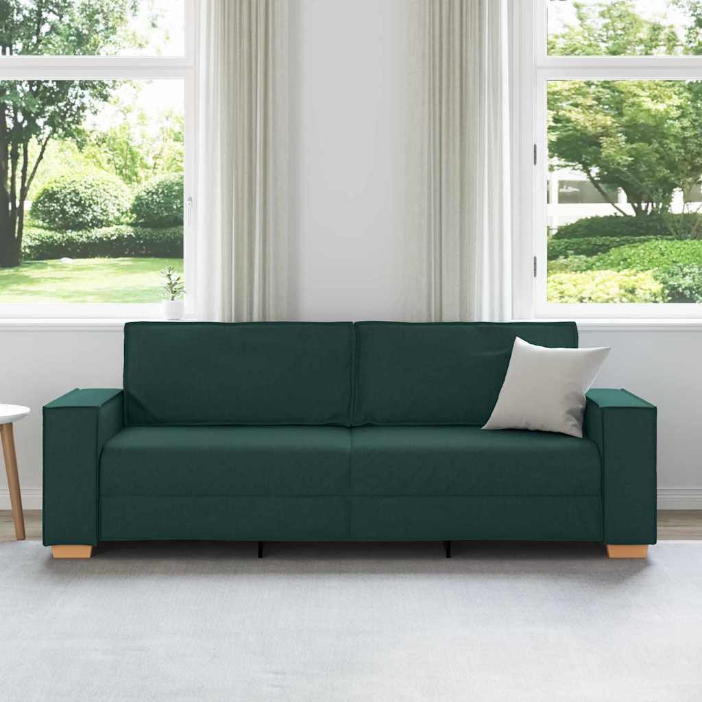 Sofa Mørkegrøn 220 x 78 x 84 cm Stof
