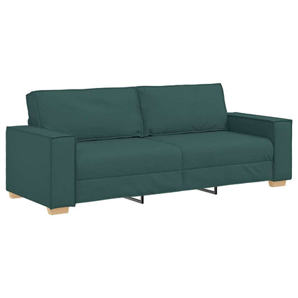 3-personers sofa Mørkegrøn 220 cm Stof