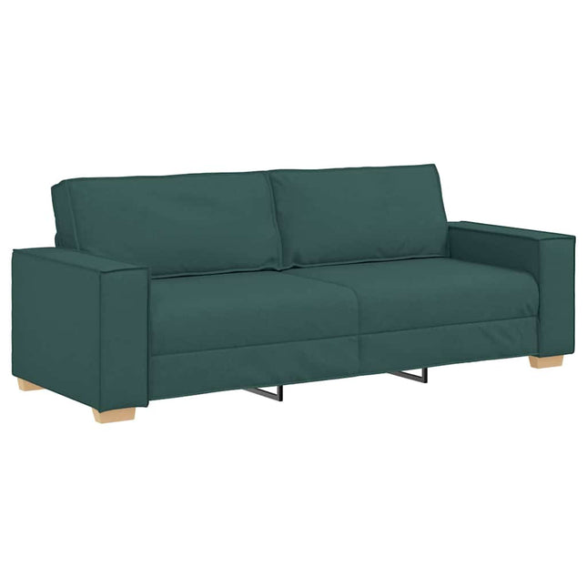 3-personers sofa Mørkegrøn 220 cm Stof