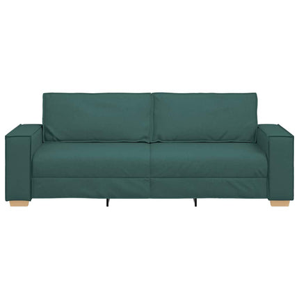 3-personers sofa Mørkegrøn 220 cm Stof
