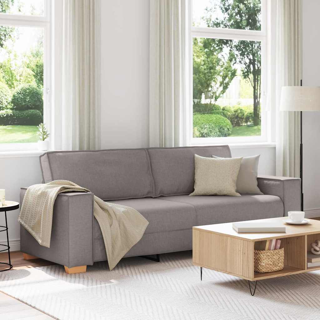 3-personers sofa Grbrun 220 cm Stof