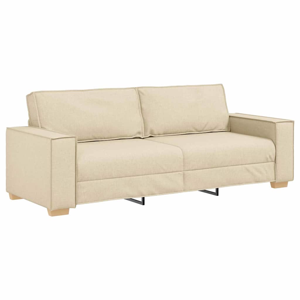 Sofa Creme 220 x 78 x 84 cm Stof