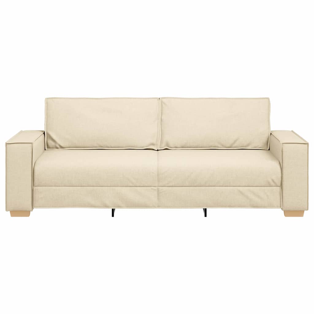 Sofa Creme 220 x 78 x 84 cm Stof