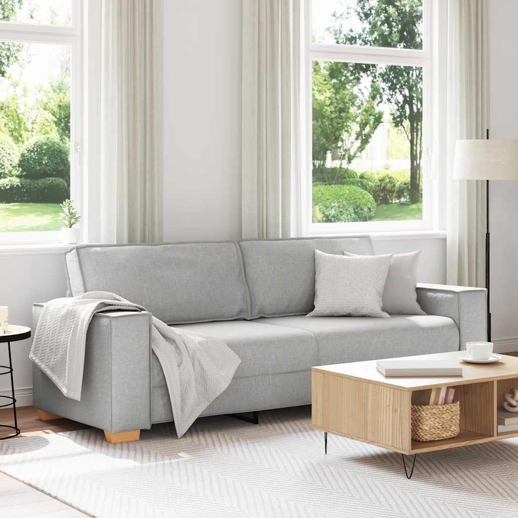 3-personers sofa skygr 220x78x84 cm stof