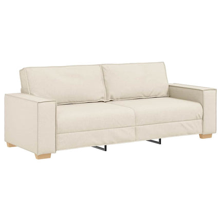 3-personers sofa Beige 220 cm Linned-blandet stof