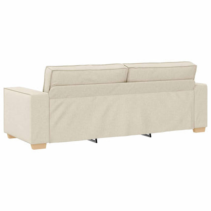 3-personers sofa Beige 220 cm Linned-blandet stof