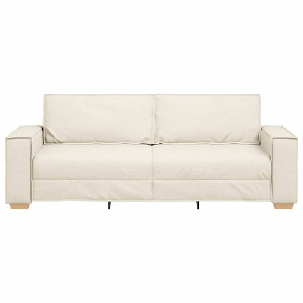3-personers sofa Beige 220 cm Linned-blandet stof