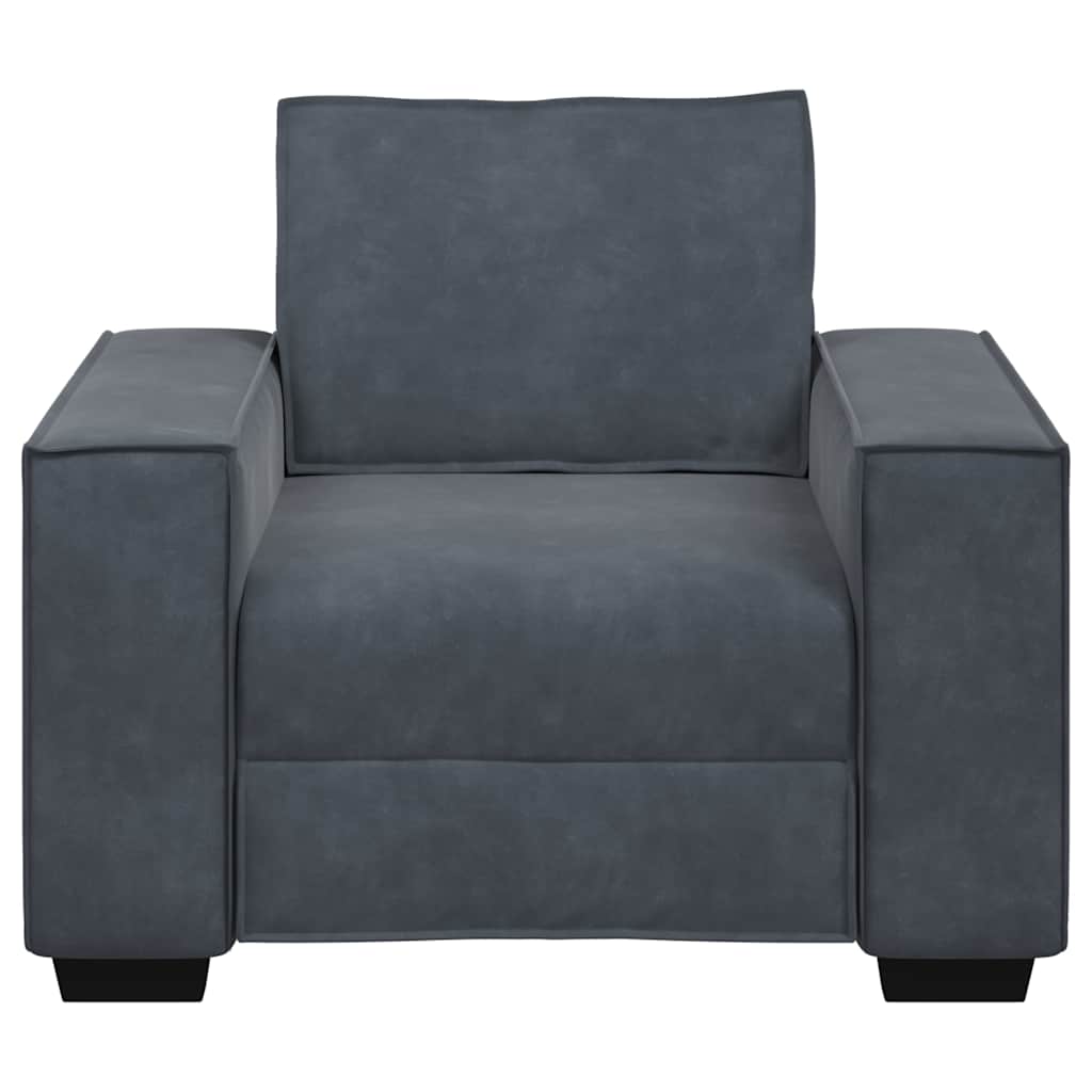 sofastol 60 cm fløjl mørkegrå