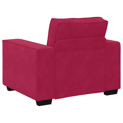 sofastol 100x78x84 cm fløjl vinrød