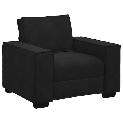 sofastol 100x78x84 cm fløjl sort