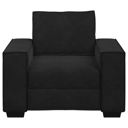 sofastol 100x78x84 cm fløjl sort