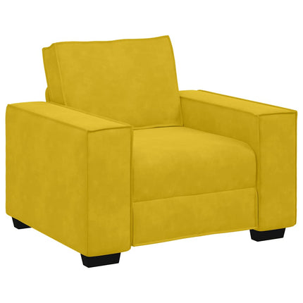 sofastol 100x78x84 cm fløjl gul