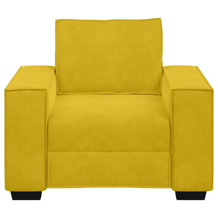 sofastol 100x78x84 cm fløjl gul