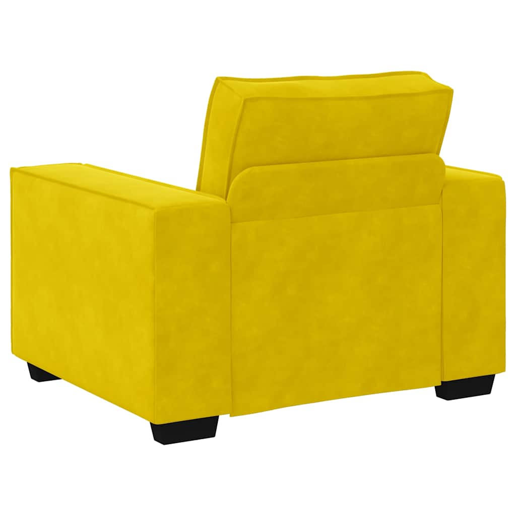 sofastol 60 cm fløjl gul
