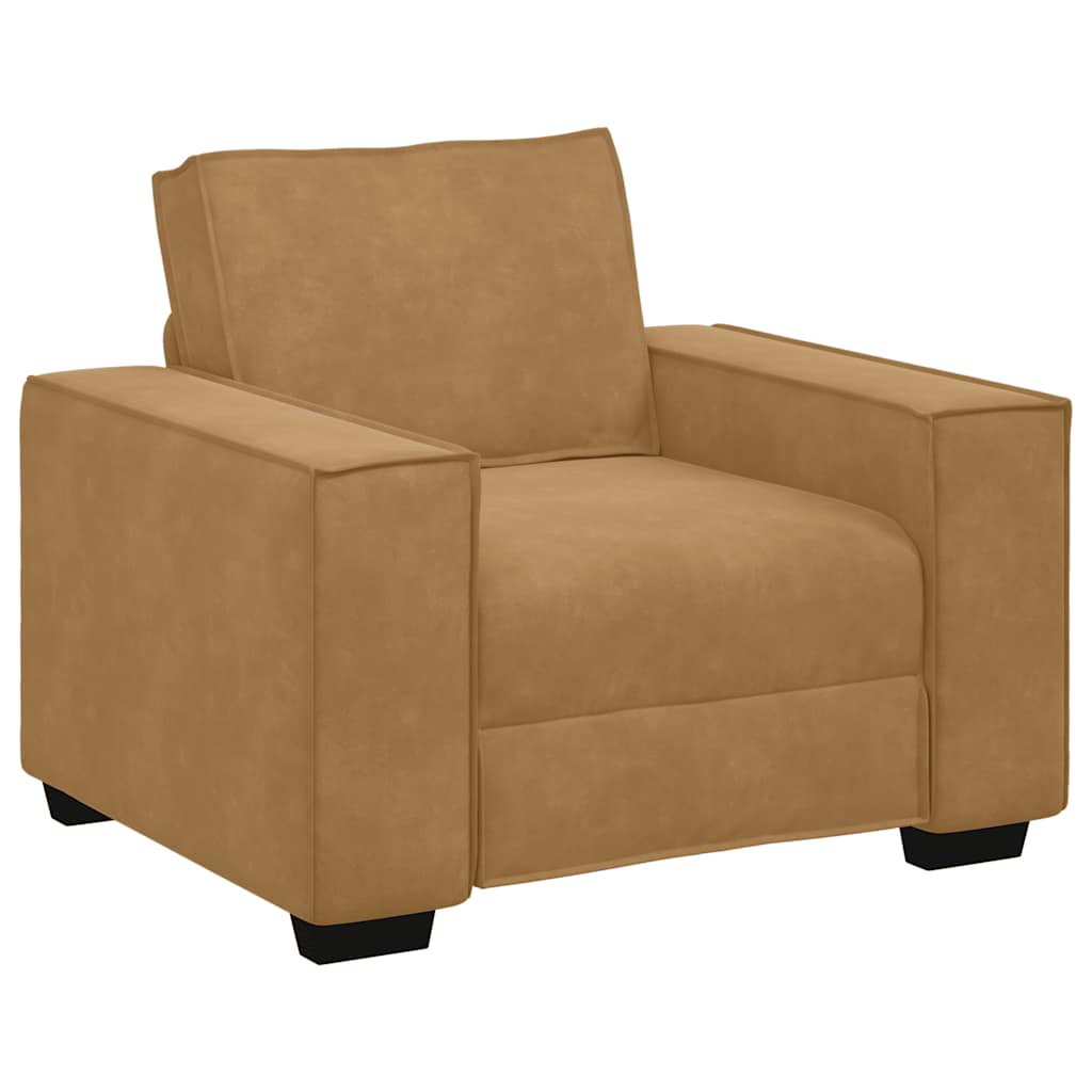 sofastol 60 cm fløjl brun
