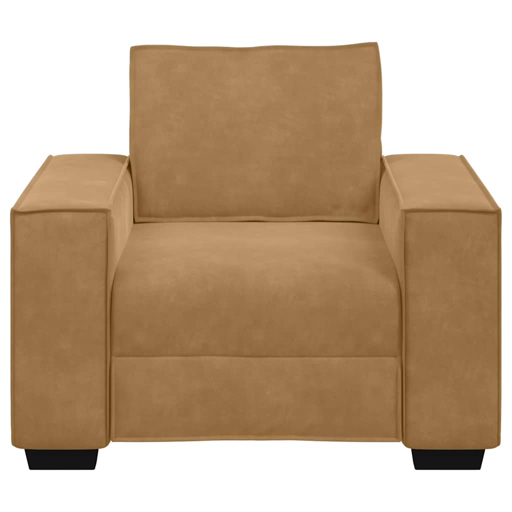 sofastol 60 cm fløjl brun
